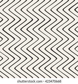 Seamless monochrome wavy stripes pattern