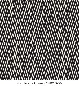Seamless monochrome wavy stripes pattern. Vector repeating texture.