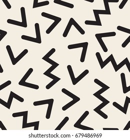 seamless monochrome zigzag with geometric pattern background