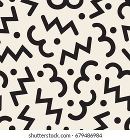 seamless monochrome zigzag with geometric pattern background