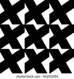 Seamless monohcrome pattern with intersecting lines