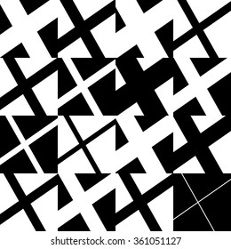 Seamless monohcrome pattern with intersecting lines