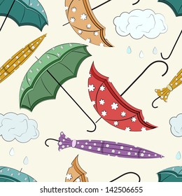 Seamless monsoon season background.