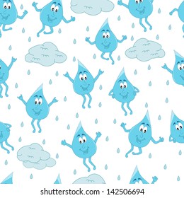 Seamless monsoon season background.