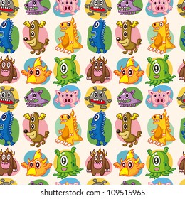 seamless monster pattern