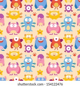 Seamless Monster Pattern