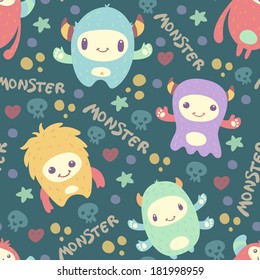 Seamless Monster Pattern