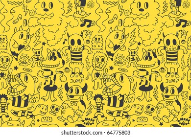 seamless monster pattern