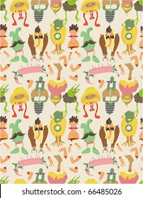 seamless monster  pattern