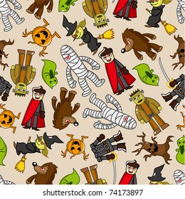 seamless monster pattern