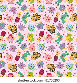 seamless monster pattern