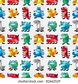 seamless monster pattern