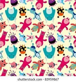 seamless monster pattern