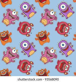 Seamless Monster Pattern