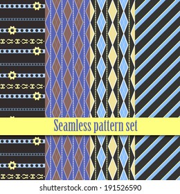 Seamless monster texture with yellow, blue, black.