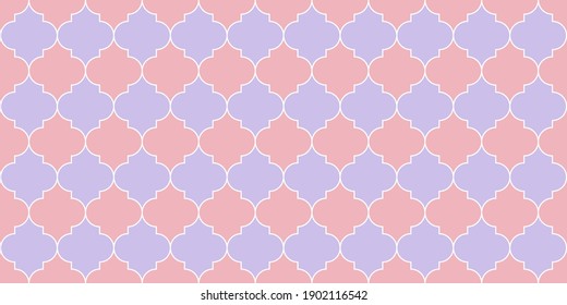 Seamless Moroccan Design Eid Mubarak Islam Decoration. Traditional Ramadan Mosque Golden Shape. Arabic Mosque Window Motif. Moroccan Seamless Mosaic Texture. Ramadan Kareem Islamic Illustration.