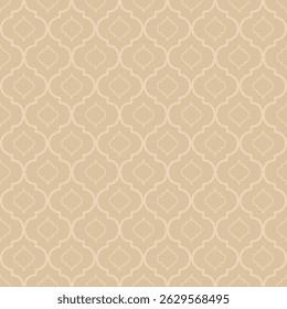 seamless moroccan pattern with abstract waves traditional islamic lantern arabic mosaic elegant motif background texture for fabric surface design packaging vector illustration