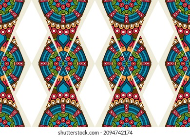 Seamless moroccan pattern colorful background