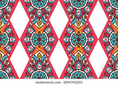 Seamless moroccan pattern colorful background