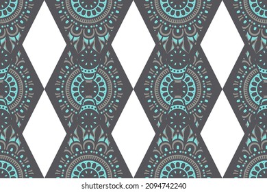 Seamless moroccan pattern colorful background