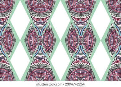 Seamless moroccan pattern colorful background