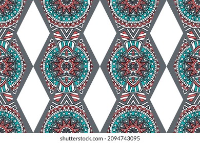Seamless moroccan pattern colorful background