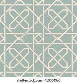 Seamless Moroccan pattern in green and beige. Ethnic pattern. Can be used for ceramic tile, wallpaper, linoleum, surface textures, web page background