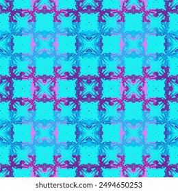 Seamless moroccan pattern. Square vintage tile.  Bizarre Art Illustration