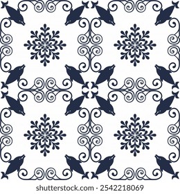 Padrão marroquino perfeito. Quadrado vintage azulejo. silhueta ornamento padrão para design de azulejos. Feito à mão. Impressão para têxteis. 