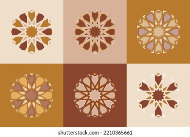 Seamless Moroccan pattern. Traditional Islamic Arabic Background. The decoration of the mosque. Ethnic islamic pattern. Seamless vector geometric background in Arabian style.