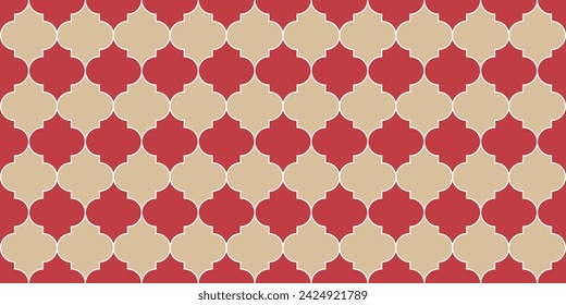 Seamless Moroccan Texture Eid Mubarak Islamic Illustration. Traditional Ramadan Golden Mosque Tile. Moroccan Seamless Mosaic Ornament. Ramadan Kareem Islam Decoration. Arabic Mosque Window Grid.