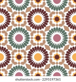 seamless moroccan tiles pattern Azulejo tile vector pattern Can be used for wallpaper, pattern fills, web page background,surface textures.