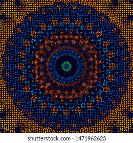 Seamless mosaic art pattern. Abstract art background.. Vector image.