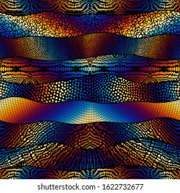 Seamless mosaic art pattern. Abstract art background.. Vector image.