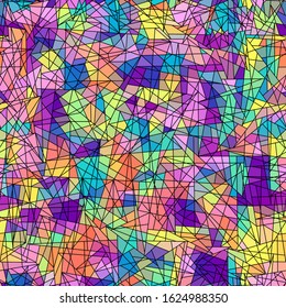 Seamless mosaic art pattern. Abstract art background.. Vector image.