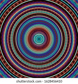 Seamless mosaic art pattern. Mosaic mandala.. Vector image.