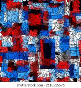 Seamless mosaic art pattern. Vector image. Vector image.