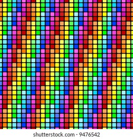 seamless mosaic  background with colour of rainbow