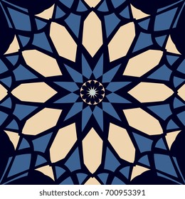 Seamless mosaic background of geometric shapes. Vector illustration