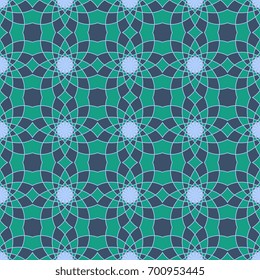Seamless mosaic background of geometric shapes. Vector illustration