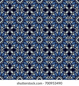 Seamless mosaic background of geometric shapes. Vector illustration
