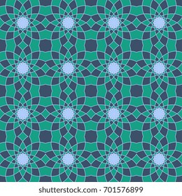 Seamless mosaic background of geometric shapes. Vector illustration