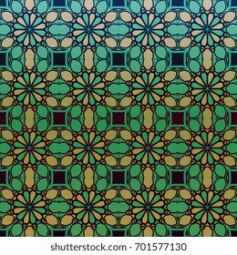 Seamless mosaic background of geometric shapes. Vector illustration