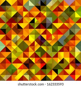 Seamless mosaic background. Vector illustration. Abstract mosaic backdrop. Colorful triangle pattern.