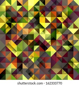 Seamless mosaic background. Vector illustration. Abstract mosaic backdrop. Colorful triangle pattern.