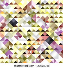 Seamless mosaic background. Vector illustration. Abstract mosaic backdrop. Colorful triangle pattern.