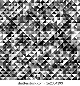 Nahtlose Mosaikhintergrund. Vektorgrafik. Abstrakte Mosaikhintergründe. Schwarzes Dreiecksmuster.