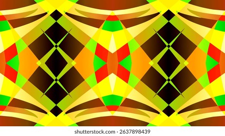 seamless mosaic Beautiful glow colour gradient flower line art pattern wallpaper ornament for commercial ads	