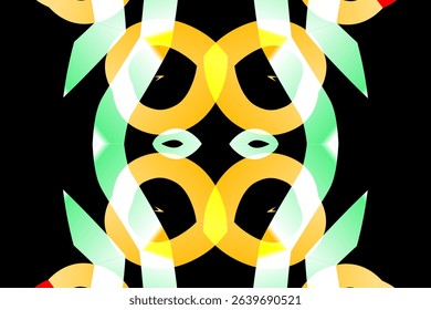 seamless mosaic Beautiful glow colour gradient flower line art pattern wallpaper ornament for commercial ads	
