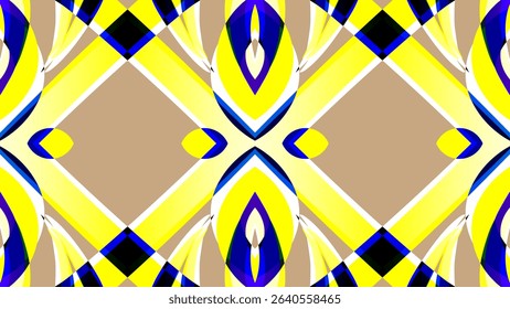 seamless mosaic Beautiful glow colour gradient flower line art pattern wallpaper ornament for commercial ads